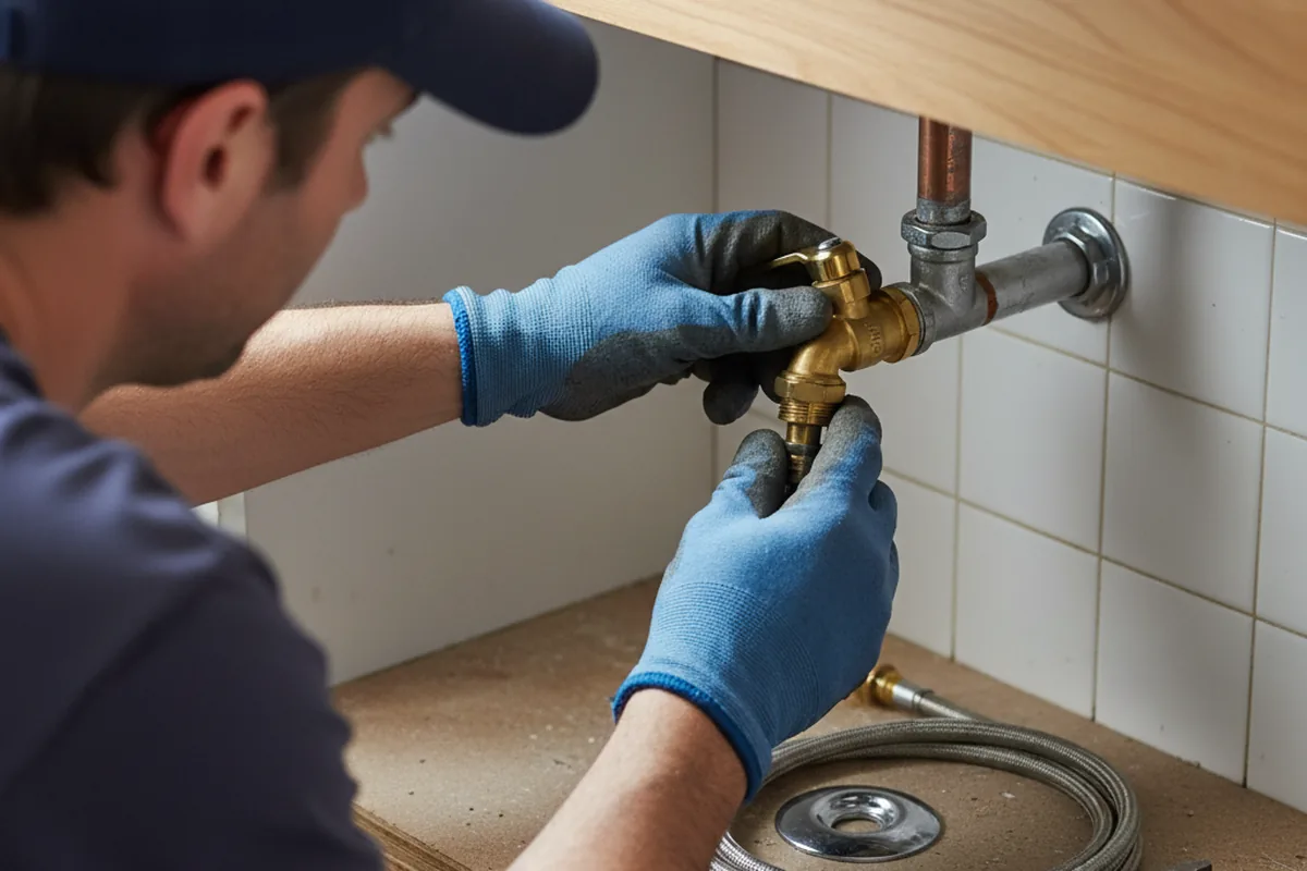 Shutoff valve and fitting work during Faucet and Fixture Repair in Fairfax